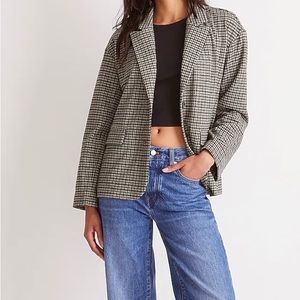Madewell oversized houndstooth blazer NWOT